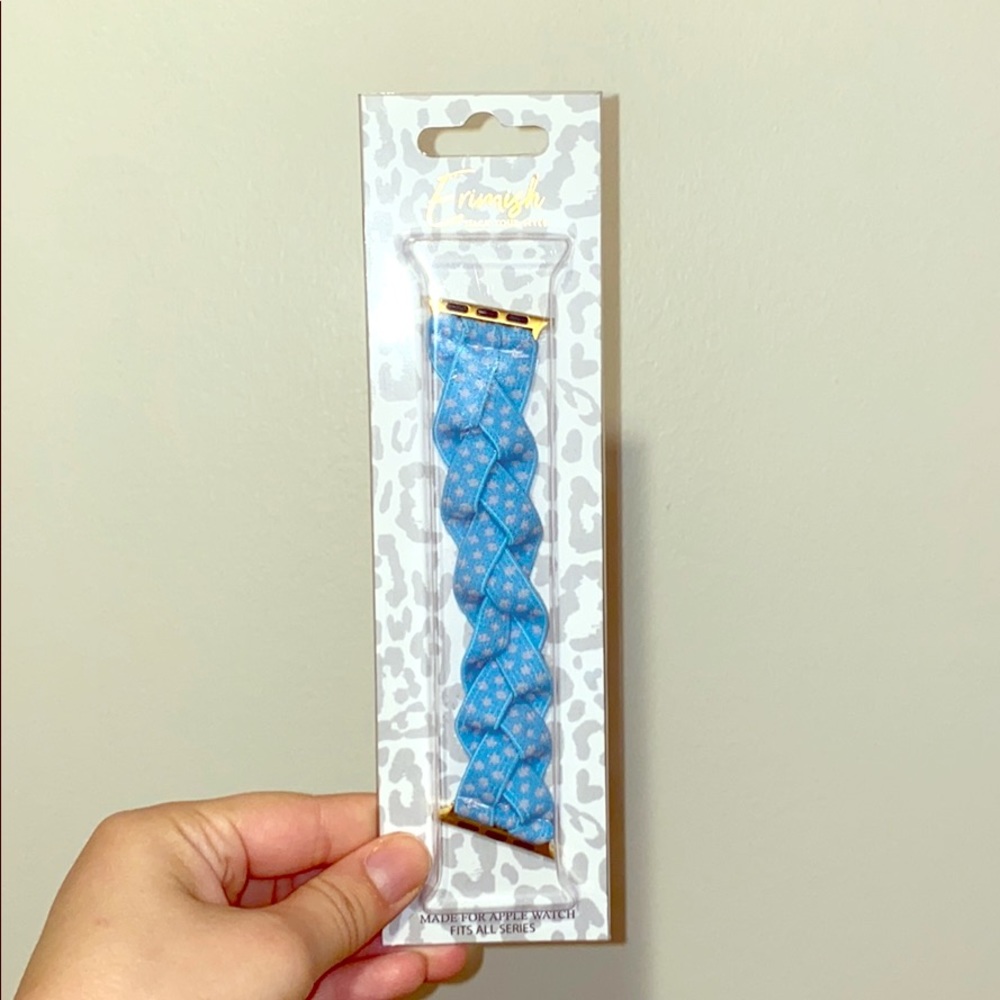 ERIMISH TARO APPLE WATCH BAND- BLUE DOTS 14.5 CM